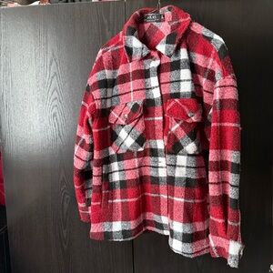 Red and Black Plaid Jacket